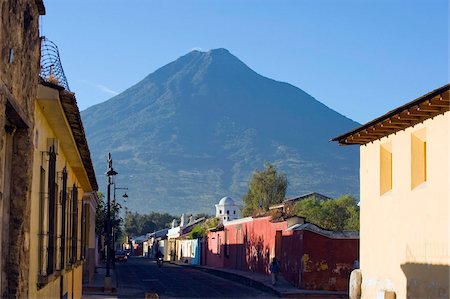 Volcan de Agua, 3765m, Antigua, au Guatemala, l'Amérique centrale Photographie de stock - Rights-Managed, Code: 841-05782519