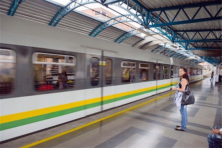 places in colombia - Metro line passengers, Medellin, Colombia, South America Stock Photo - Rights-Managed, Code: 841-05782694