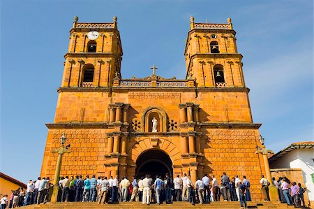 Congrégation de la Catedral de la Inmaculada Concepcion (cathédrale de l'Immaculée Conception), Barichara, Colombie, Amérique du Sud Photographie de stock - Rights-Managed, Code: 841-05782722