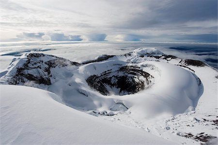 ecuador - Summit crater, Volcan Cotopaxi, 5897m, the highest active volcano in the world, Ecuador, South America Stock Photo - Rights-Managed, Code: 841-05782862