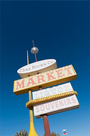 Market sign, Parhump, Nevada, United States of America, North America Foto de stock - Con derechos protegidos, Código: 841-05783147