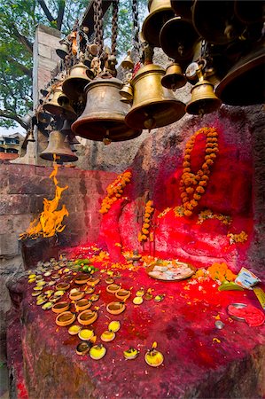 Luck bells for the pilgrims in the Kamakhya Hindu temple, Guwahati, Assam, India, Asia Stock Photo - Rights-Managed, Code: 841-05794868