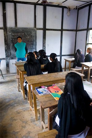 school india - School kids in a school in the remote area of Arunachal Pradesh, Northeast India, India, Asia Stock Photo - Rights-Managed, Code: 841-05794860