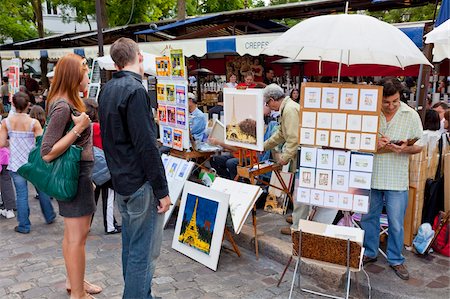 Place du Tertre, Montmartre, Paris, France, Europe Photographie de stock - Rights-Managed, Code: 841-05795283
