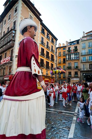 Parade of Giants and Big-heads, San Fermin street festival, Pamplona, Navarra (Navarre), Spain, Europe Stock Photo - Rights-Managed, Code: 841-05795434