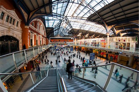 railway station with people - Liverpool Street Station, London, England, United Kingdom, Europe Stock Photo - Rights-Managed, Code: 841-05795526
