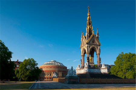 famous place in london - Royal Albert Hall and Albert Memorial, Kensington, London, England, United Kingdom, Europe Stock Photo - Rights-Managed, Code: 841-05795567
