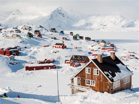 polar region - View in Tasiilaq village, East Greenland, Polar Regions Stock Photo - Rights-Managed, Code: 841-05796084