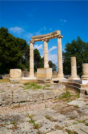 Exedra of Herodes Atticus, Archaeological site, Olympia, UNESCO World Heritage Site, Greece, Europe Stock Photo - Rights-Managed, Code: 841-05796330