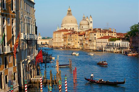 The Church of Santa Maria della Salute and the Grand Canal, viewed from the Academia Bridge, Venice, UNESCO World Heritage Site, Veneto, Italy, Europe Stock Photo - Rights-Managed, Code: 841-05796711