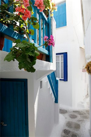 flowers greece - Mykonos Town, Mykonos, Cyclades Islands, Greek Islands, Greece, Europe Stock Photo - Rights-Managed, Code: 841-05845910