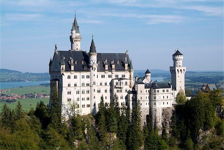 schwangau - Neuschwanstein Castle, Schwangau, Allgau, Bavaria, Germany, Europe Stock Photo - Rights-Managed, Code: 841-05845994