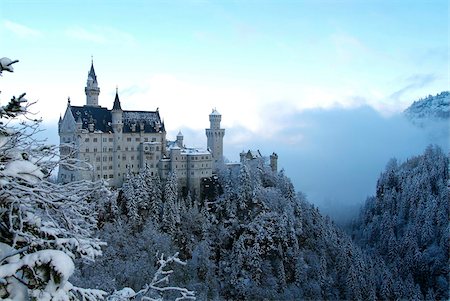 schwangau - Neuschwanstein Castle in winter, Schwangau, Allgau, Bavaria, Germany, Europe Stock Photo - Rights-Managed, Code: 841-05845990