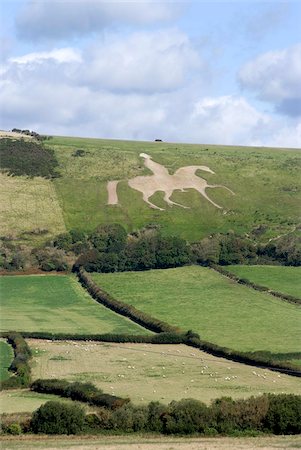 Le cheval blanc de colline Osmington, Weymouth, Dorset, Angleterre, Royaume-Uni, Europe Photographie de stock - Rights-Managed, Code: 841-05846130