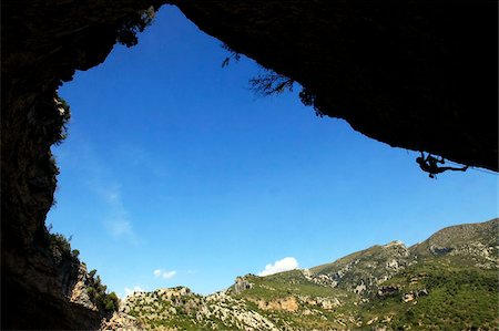 simsearch:841-07083087,k - A climber tackles an overhanging climb in the Mascun canyon, Rodellar, Aragon, Spain, Europe Stock Photo - Rights-Managed, Code: 841-05846611