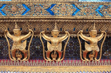 simsearch:841-06341159,k - Temple of the Emerald Buddha (Wat Phra Kaew), The Grand Palace, Bangkok, Thailand, Southeast Asia, Asia Stock Photo - Rights-Managed, Code: 841-05846779