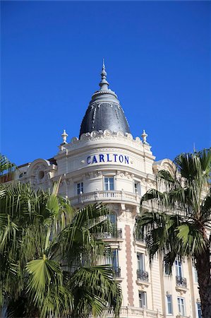 france cannes - Carlton Hotel, Carlton InterContinental, La Croisette, Cannes, Provence, Cote d'Azur, French Riviera, Mediterranean, France, Europe Stock Photo - Rights-Managed, Code: 841-05846805