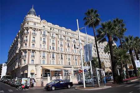 france cannes - Carlton Hotel, Carlton InterContinental, La Croisette, Cannes, Provence, Cote d'Azur, French Riviera, Mediterranean, France, Europe Stock Photo - Rights-Managed, Code: 841-05846806