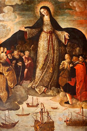 Retablo de la Virgen de los Mareantes (Altarpiece of the Virgin de los Mareantes), Real Alcazar de Sevilla, Seville, Andalucia, Spain, Europe Stock Photo - Rights-Managed, Code: 841-05846991