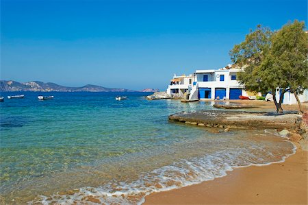 Fishing village of Fourkovouni, Milos, Cyclades Islands, Greek Islands, Aegean Sea, Greece, Europe Fotografie stock - Rights-Managed, Codice: 841-05847497