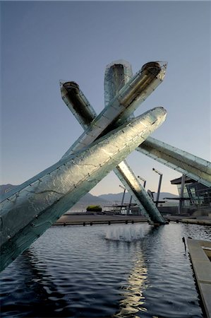 The 2010 Winter Olympic Torch in Vancouver, British Columbia, Canada, North America Stock Photo - Rights-Managed, Code: 841-05847637