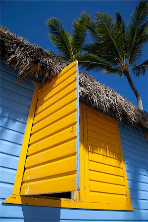 Colourful hut, Bavaro Beach, Punta Cana, Dominican Republic, West Indies, Caribbean, Central America Stock Photo - Rights-Managed, Code: 841-05848386