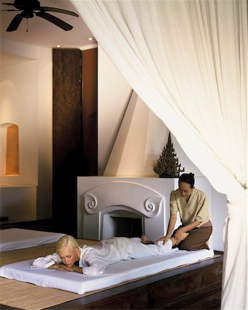 Thai massage, Lanna Spa Four Seasons Hotel, Chiang Mai, Thailand, Southeast Asia, Asia Stock Photo - Rights-Managed, Code: 841-05959664