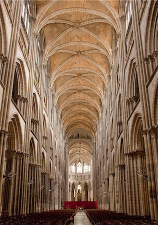 Interior looking east, Rouen Cathedral, Rouen, Upper Normandy, France, Europe Stock Photo - Rights-Managed, Code: 841-05960461