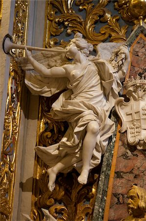 Marble angel in St. John's CoCathedral. Valletta. Malta. Europe Foto de stock - Con derechos protegidos, Código: 841-05960505