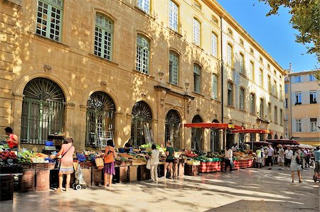 french culture - Fruit and vegetable market, Aix-en-Provence, Bouches-du-Rhone, Provence, France, Europe Stock Photo - Rights-Managed, Code: 841-05961910