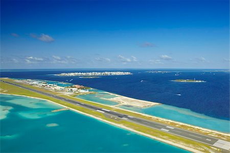 Male International Airport and Male, Maldives, Indian Ocean, Asia Foto de stock - Con derechos protegidos, Código: 841-05961972