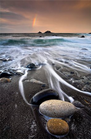 porth nanven - Pebbles on the beach at sunrise, Porth Nanven, Cornwall, England, United Kingdom, Europe Stock Photo - Rights-Managed, Code: 841-05962045