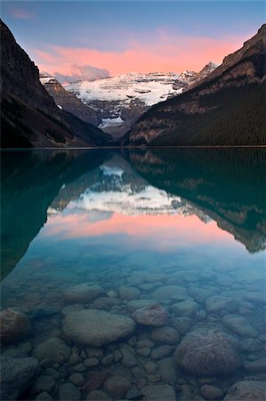 simsearch:841-07590044,k - Pastel dawn at Lake Louise, Banff National Park, UNESCO World Heritage Site, Alberta, Rocky Mountains, Canada, North America Stock Photo - Rights-Managed, Code: 841-05962065