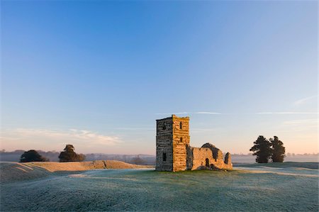 simsearch:841-06343474,k - The ruins of Knowlton Church on a frosty winter morning, Dorset, England, United Kingdom, Europe Stock Photo - Rights-Managed, Code: 841-05962418