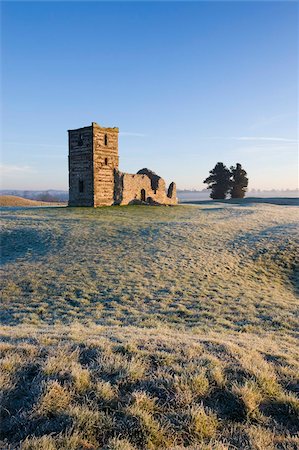 simsearch:841-06343474,k - The ruins of Knowlton Church on a frosty winter morning, Dorset, England, United Kingdom, Europe Stock Photo - Rights-Managed, Code: 841-05962420