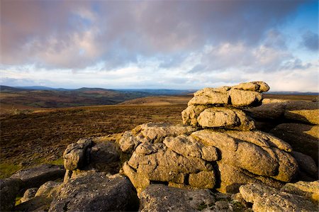 simsearch:841-06343543,k - Looking out over Dartmoor National Park from Haytor, Devon, England, United Kingdom, Europe Foto de stock - Con derechos protegidos, Código: 841-05962432