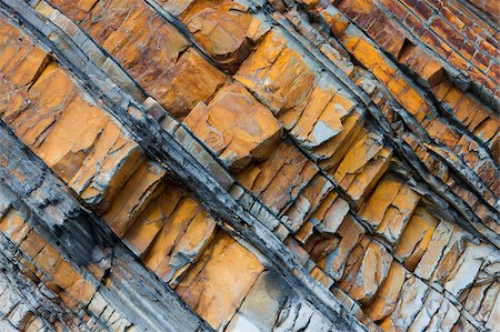 sandstone cliffs - Rock strata in the cliffs at Sandymouth, Cornwall, England, United Kingdom, Europe Stock Photo - Rights-Managed, Code: 841-05962451