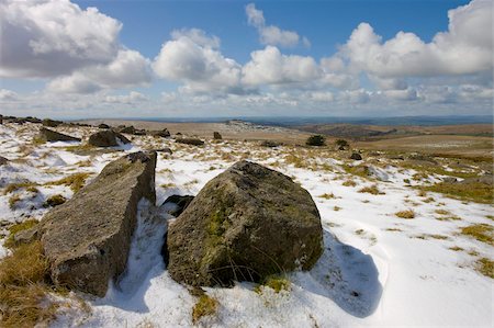 simsearch:841-06030590,k - Snow covered rocky moorland landscape, Dartmoor National Park, Devon, England, United Kingdom, Europe Stock Photo - Rights-Managed, Code: 841-05962521