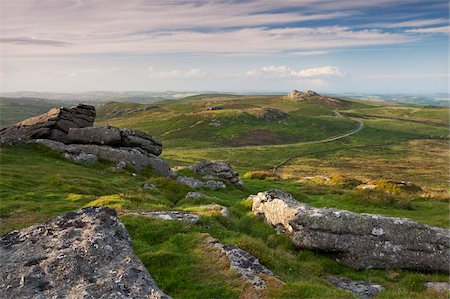 simsearch:841-06031530,k - View towards Haytor and Saddle Tor from Rippon Tor, Dartmoor, Devon, England, United Kingdom, Europe Stock Photo - Rights-Managed, Code: 841-05962602