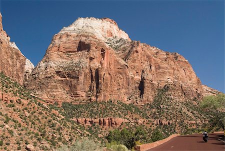 Sandstone formations viewed from the Zion to Mount Carmel  Highway, Zion National Park, Utah, United States of America, North America Stock Photo - Rights-Managed, Code: 841-05962734