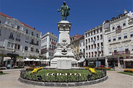 european monuments - Joaquim Antonio de Aguiar memorial at the Largo de Portagem square, Coimbra, Beira Litoral, Portugal, Europe Stock Photo - Rights-Managed, Code: 841-05962829