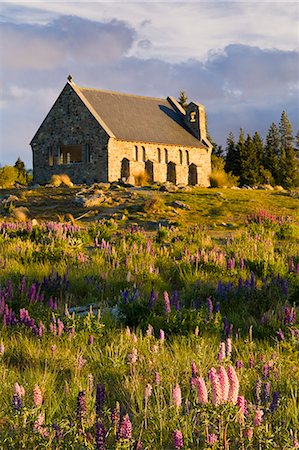 south island - Church of the Good Shepherd, Lake Tekapo, South Island, New Zealand, Pacific Stock Photo - Rights-Managed, Code: 841-06034075