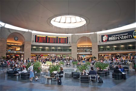 Passager hall de Ben Gurion Airport, Tel Aviv, Israël, Moyen-Orient Photographie de stock - Rights-Managed, Code: 841-06030382