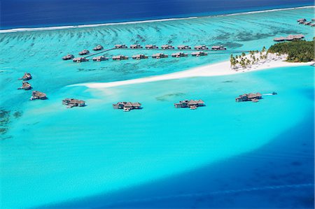 Aerial view of resort, Maldives, Indian Ocean, Asia Stock Photo - Rights-Managed, Code: 841-06031406