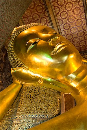 Reclining Buddha, Wat Pho (Reclining Buddha Temple) (Wat Phra Chetuphon), Bangkok, Thailand, Southeast Asia, Asia Stock Photo - Rights-Managed, Code: 841-06031604