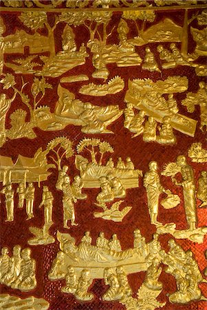 simsearch:841-06341159,k - Interior deocrative panels, Wat Sen, Luang Prabang, Laos, Indochina, Southeast Asia, Asia Stock Photo - Rights-Managed, Code: 841-06031628
