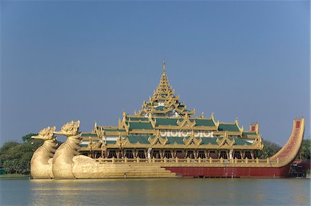 Karaweik Barge, Kandawgyi Lake, Yangon (Rangoon), Myanmar (Burma), Asia Stock Photo - Rights-Managed, Code: 841-06031674