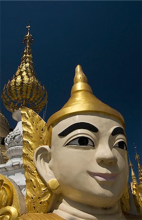 Nat (spirit) statue, Shwedagon Pagoda, Yangon (Rangoon), Myanmar (Burma), Asia Stock Photo - Rights-Managed, Code: 841-06031682