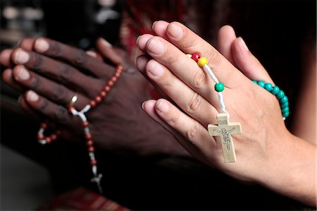 praying - Man and woman praying together with rosaries in a church, Cotonou, Benin, West Africa, Africa Stock Photo - Rights-Managed, Code: 841-06032104