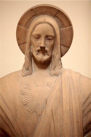 sculpture - Jesus statue in Sainte-Marie des Batignolles church, Paris, France, Europe Stock Photo - Rights-Managed, Code: 841-06032244